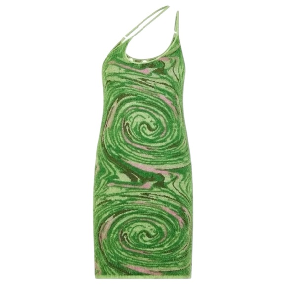 House of Sunny Dresses & Skirts - House of Sunny Hot Springs Hockney Mini Dress in Grass, Small, NWT
